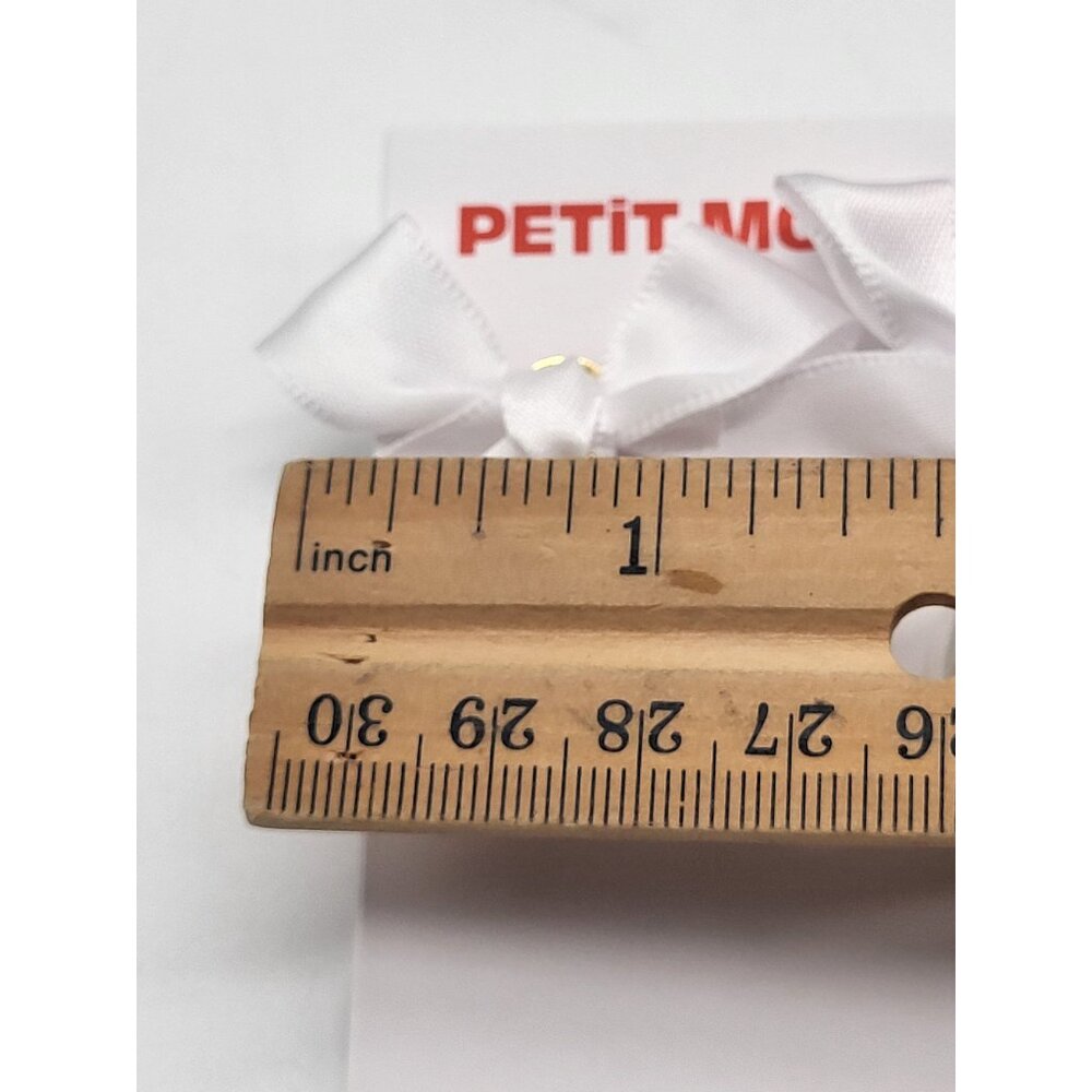 petit moments Bow Drop Pearl Earrings In White NWT Revolve - Picture 5 of 6